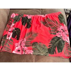 Cacique Tropical floral swim skirt w/slit 18